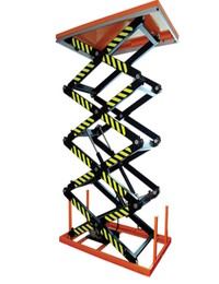 Piattaforme elettroidrauliche a pantografo quadruplo Serie SHF